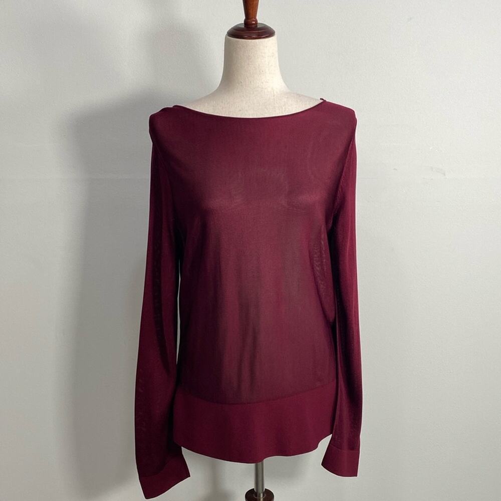 Cos Boat Neck Top Long Sleeve Business Casual Medium
